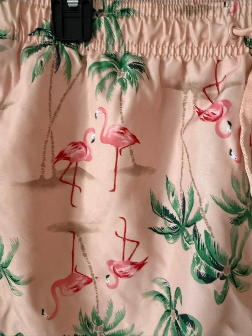 Old Navy Pink Flamingo & Palm Drawstring Shorts size L